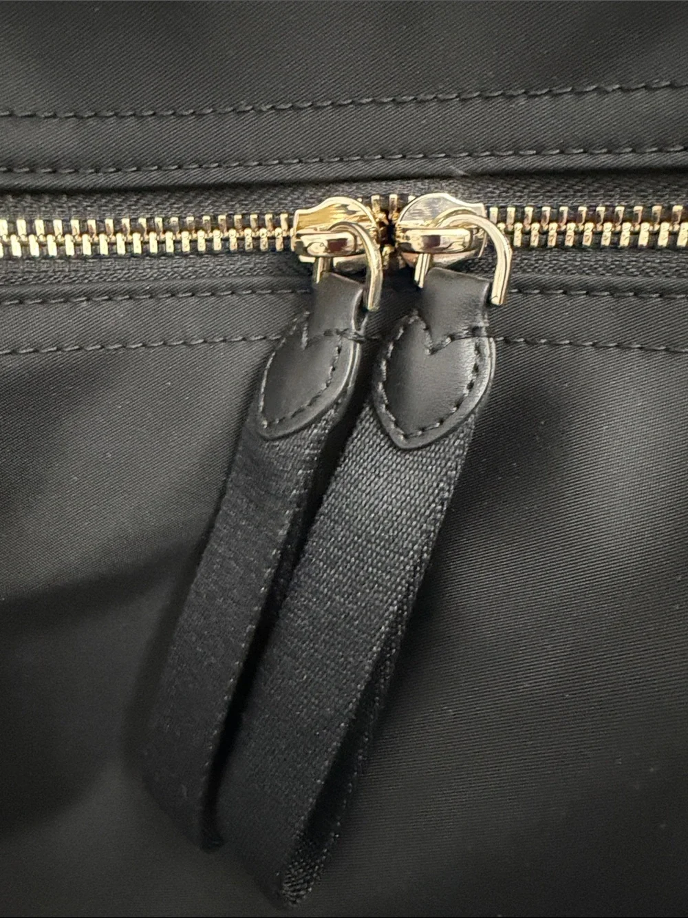 kate spade Black Nylon Duffel Bag with Gold Hardware